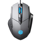 Ratón para juegos de computadora con iluminación, silencioso y con cable de 6 botones Inphic PW1H